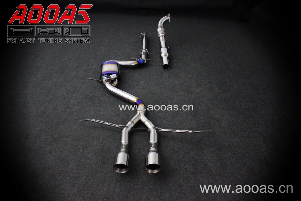 SEAT 2.0T All SS304 / Decat (Catless) Downpipe+Titanium / Valvetronic Catback System